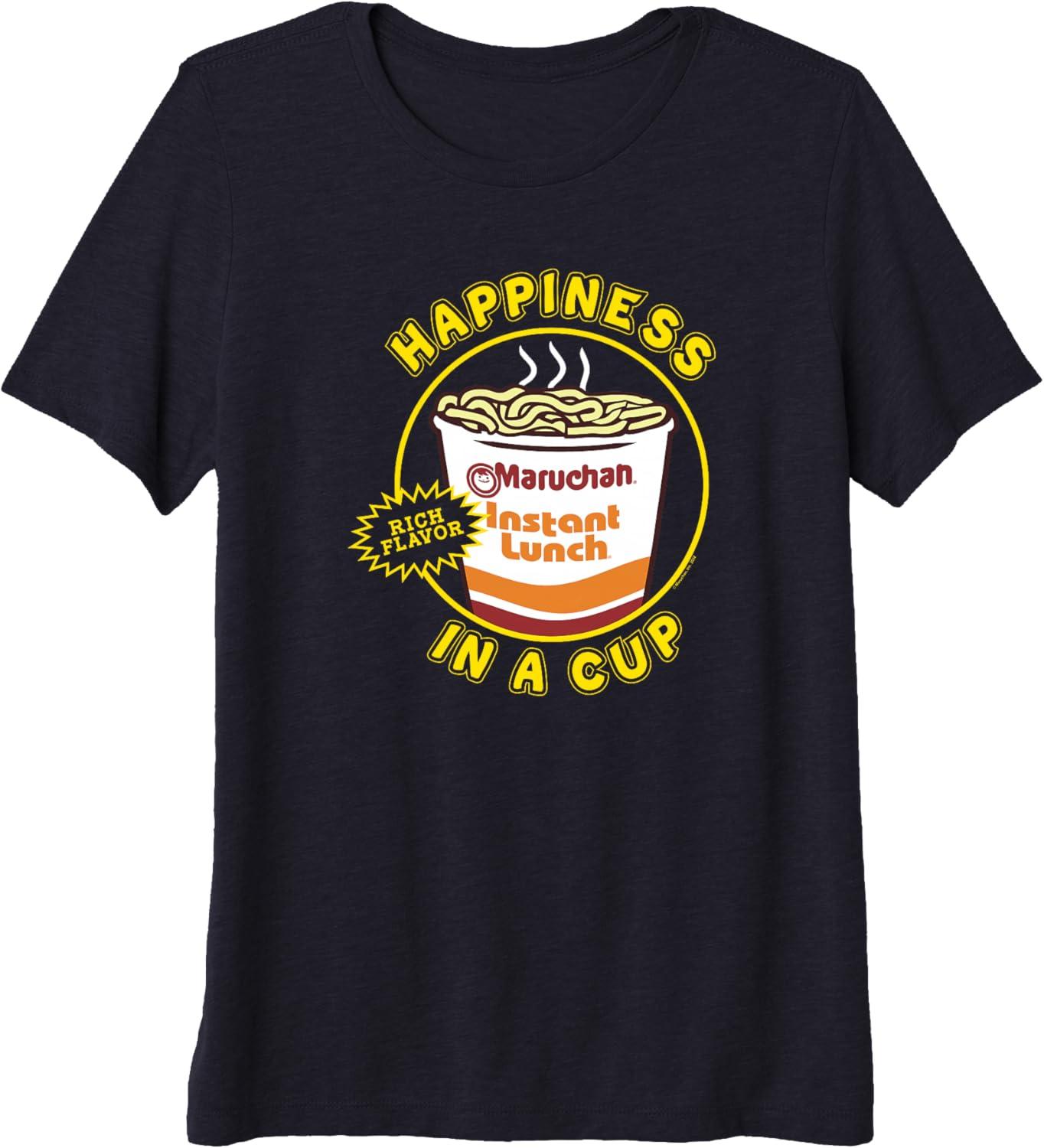 image:imageMaruchan Happiness In A Cup Instant Lunch Poster Premium Triblend TShirtNavy Blue