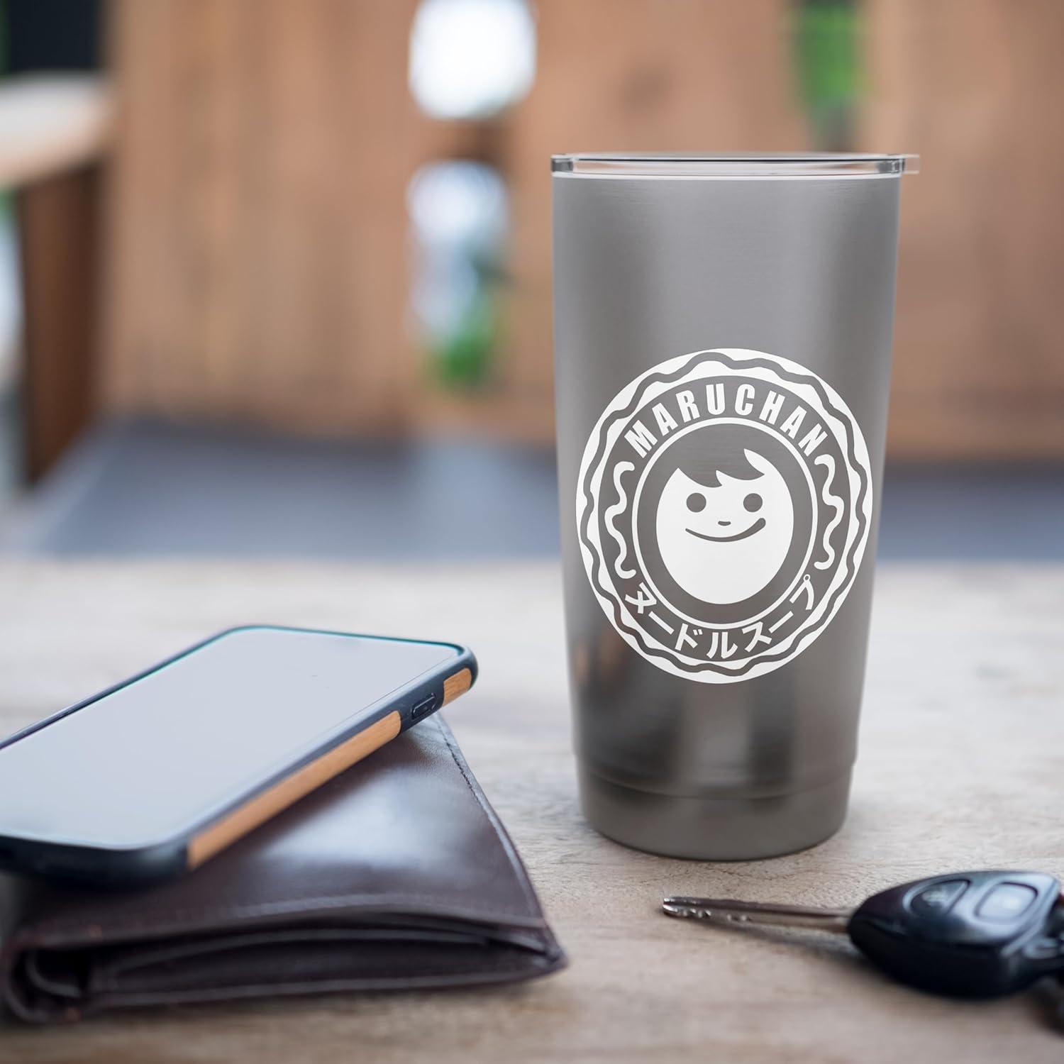 image:imageMaruchan Happy Face Classic Logo Stainless Steel Insulated TumblerBrushed Steel