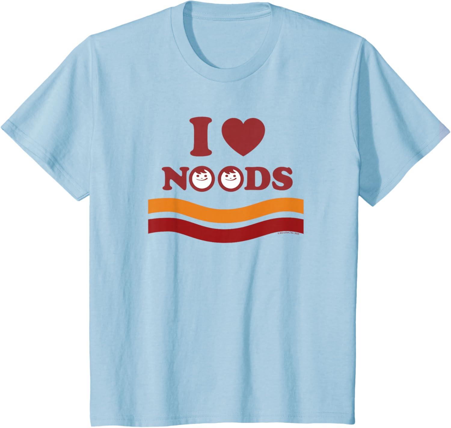 image:imageMaruchan I Heart Noods Humour Logo TShirtBaby Blue