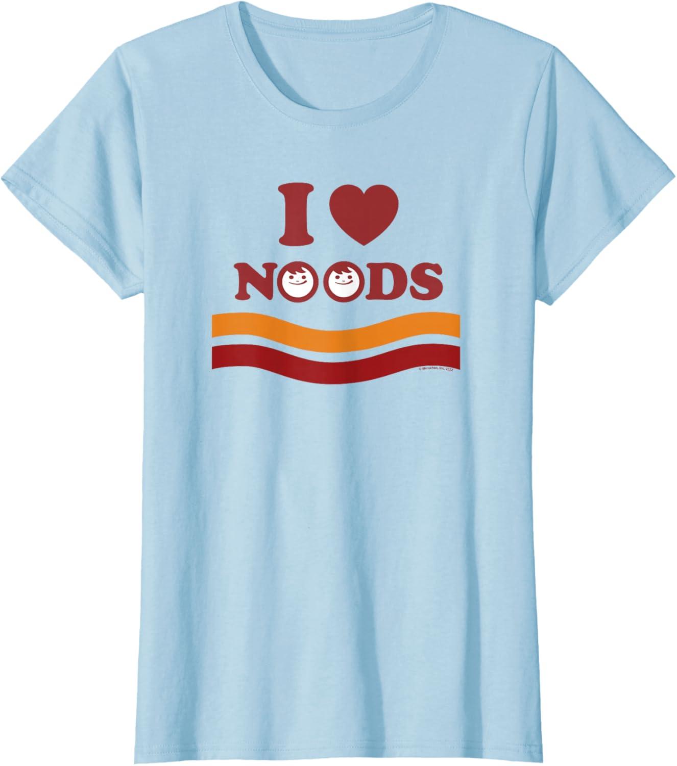 image:imageMaruchan I Heart Noods Humour Logo TShirtBaby Blue