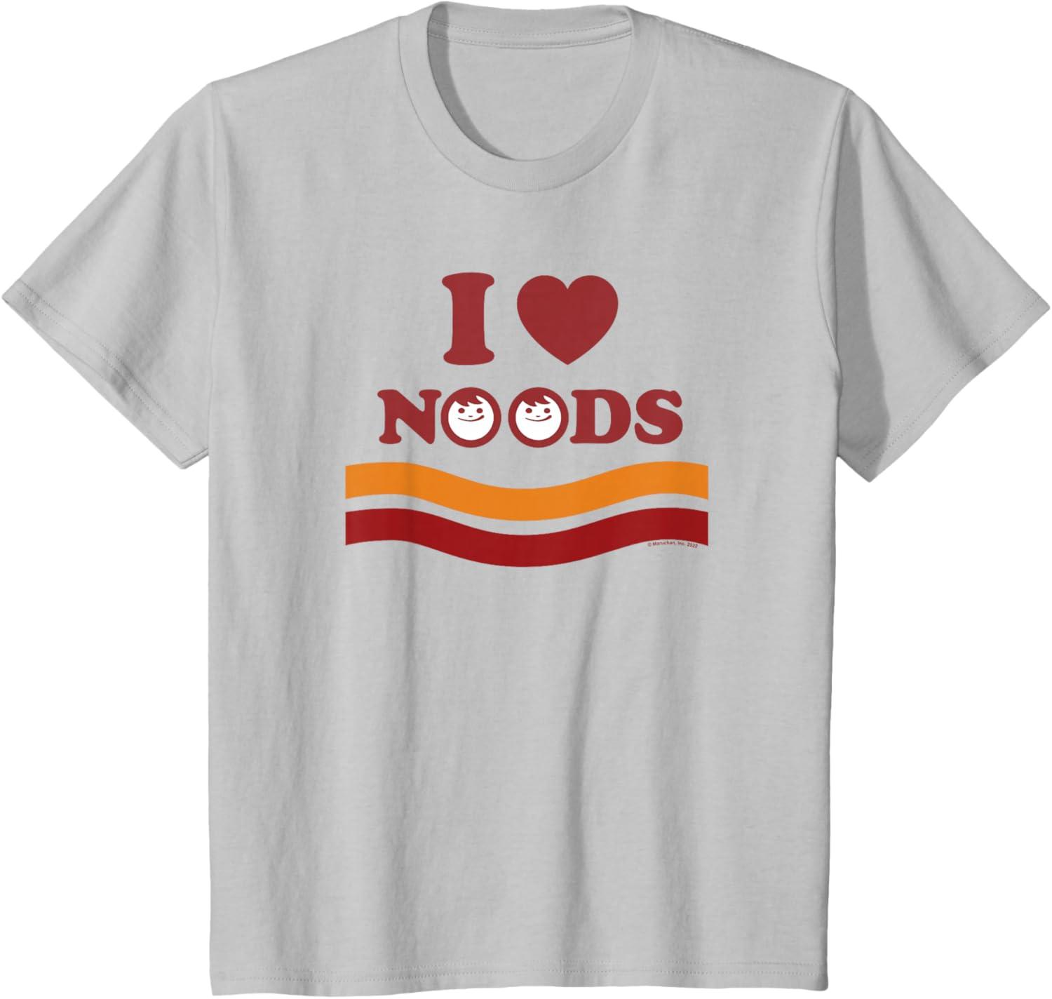 image:imageMaruchan I Heart Noods Humour Logo TShirtSilver Grey