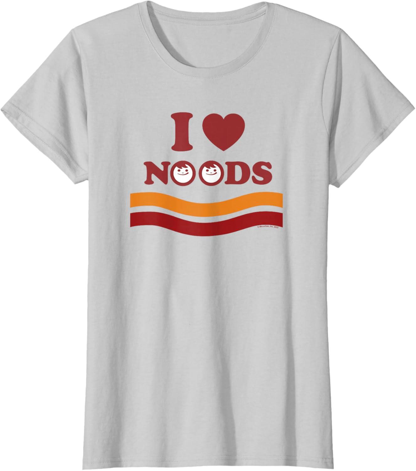 image:imageMaruchan I Heart Noods Humour Logo TShirtSilver Grey