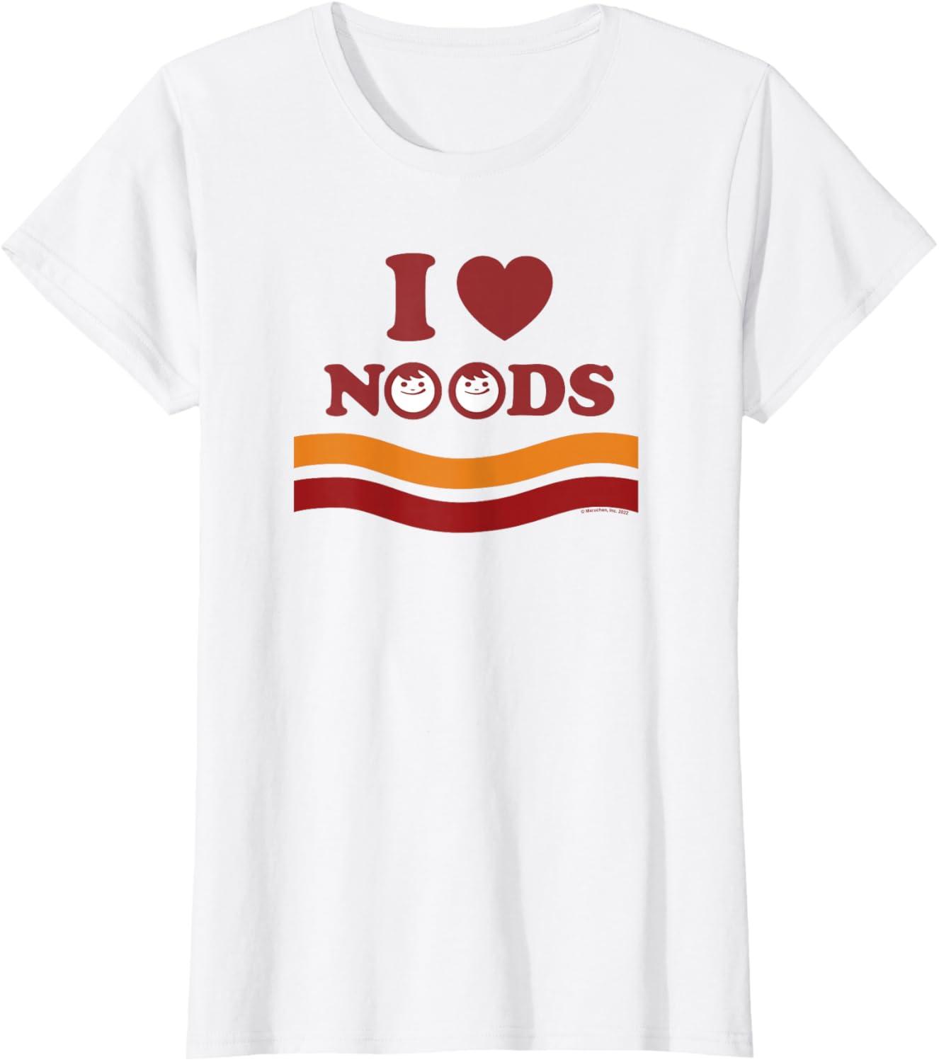 image:imageMaruchan I Heart Noods Humour Logo TShirtWhite