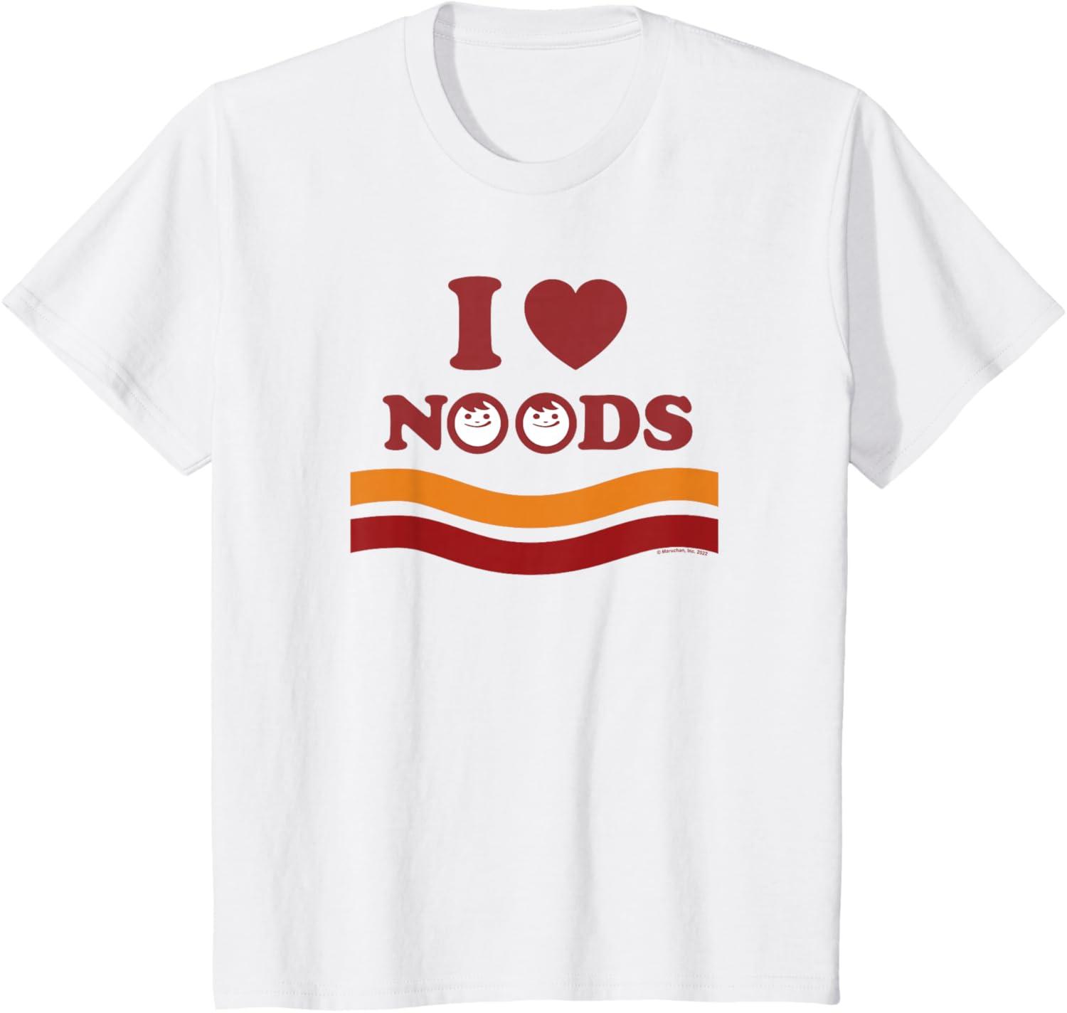 image:imageMaruchan I Heart Noods Humour Logo TShirtWhite