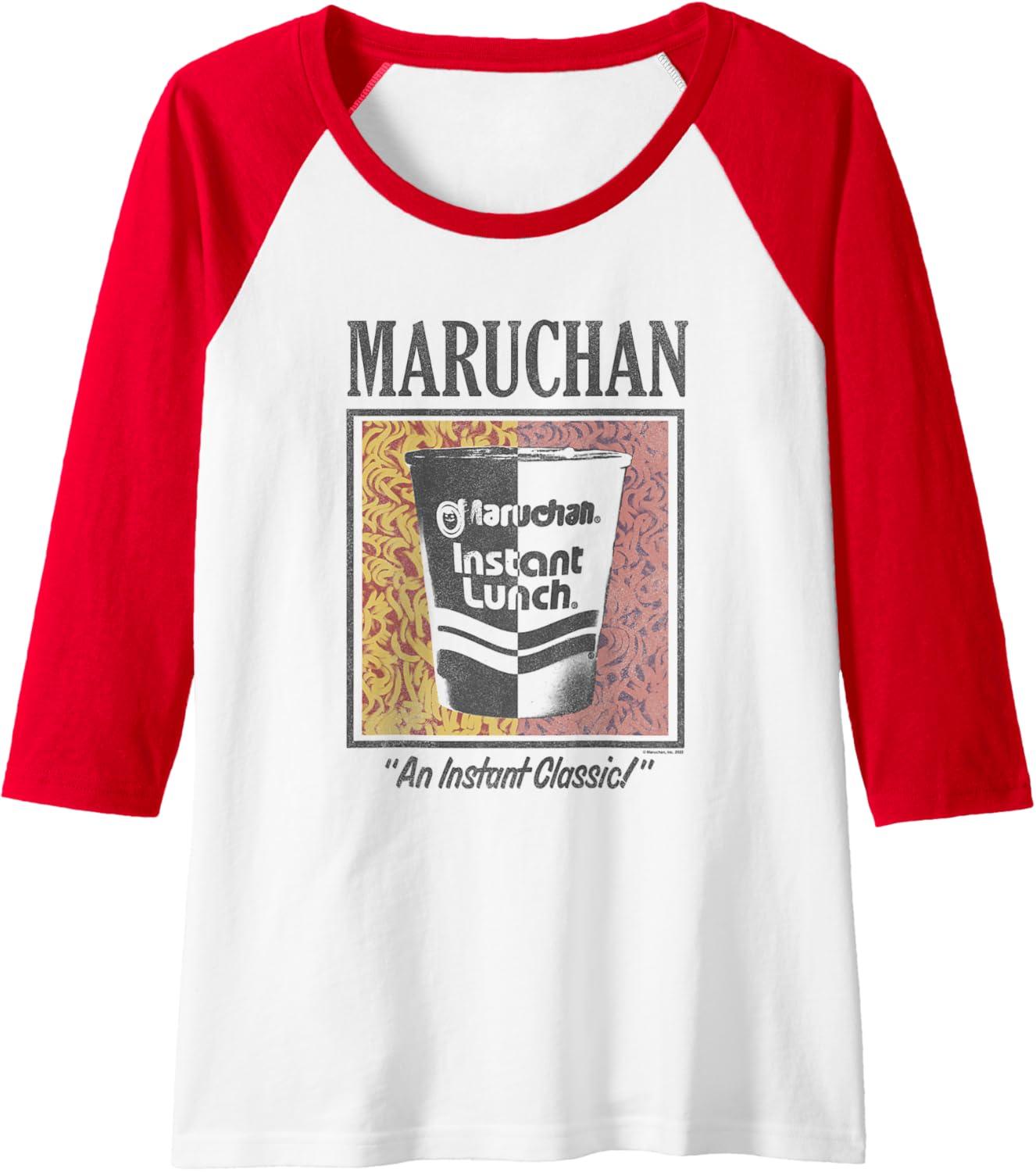 image:imageMaruchan Instant Lunch An Instant Classic Art Pop Logo Raglan Baseball TeeRedWhite