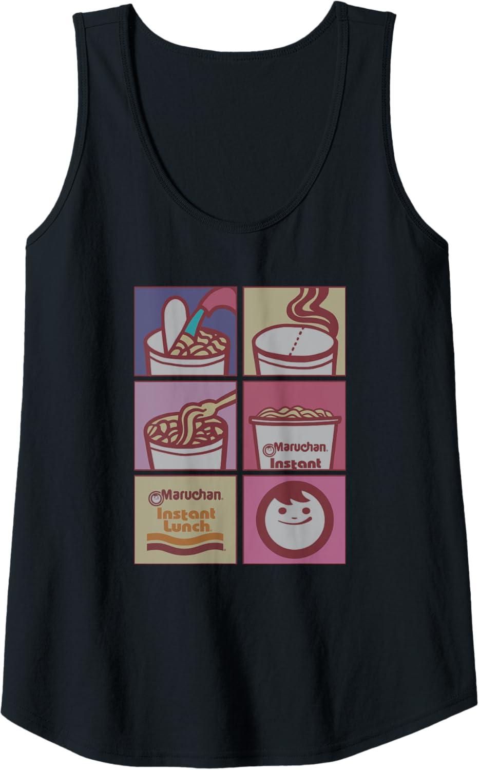 image:imageMaruchan Instant Lunch Boxed Up Cooking Instructions Panel Tank TopBlack