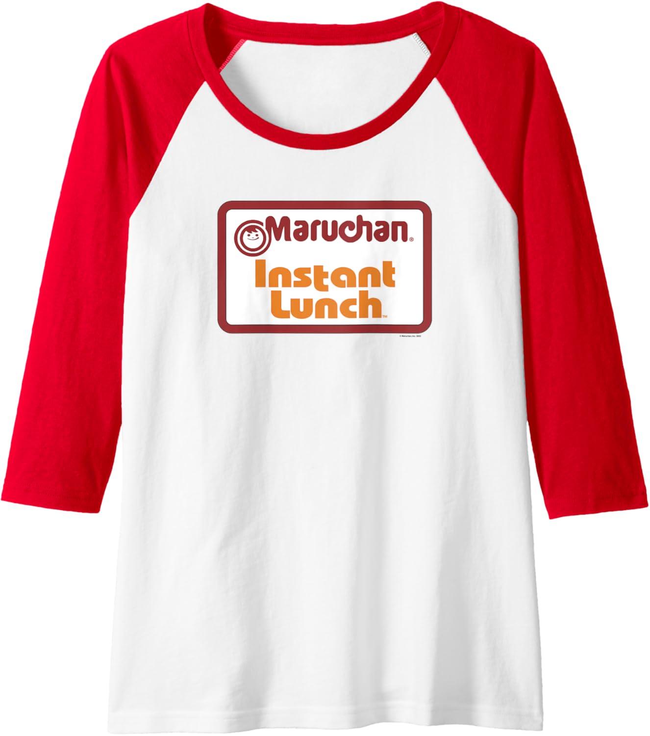 image:imageMaruchan Instant Lunch Card Official Logo Raglan Baseball TeeRedWhite