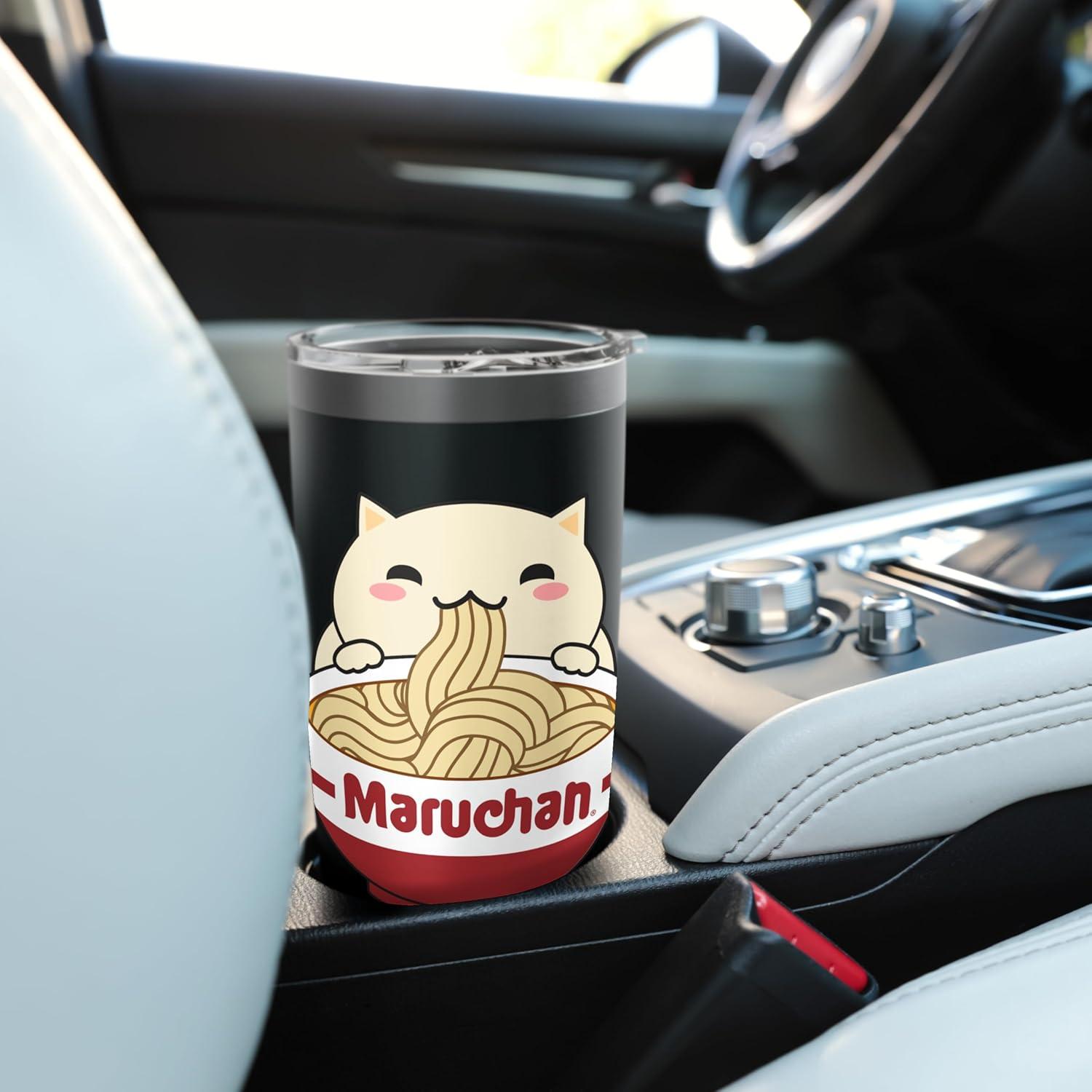 image:imageMaruchan Instant Lunch Cute Cat Ramen Bowl Logo Stainless Steel Insulated TumblerBlack