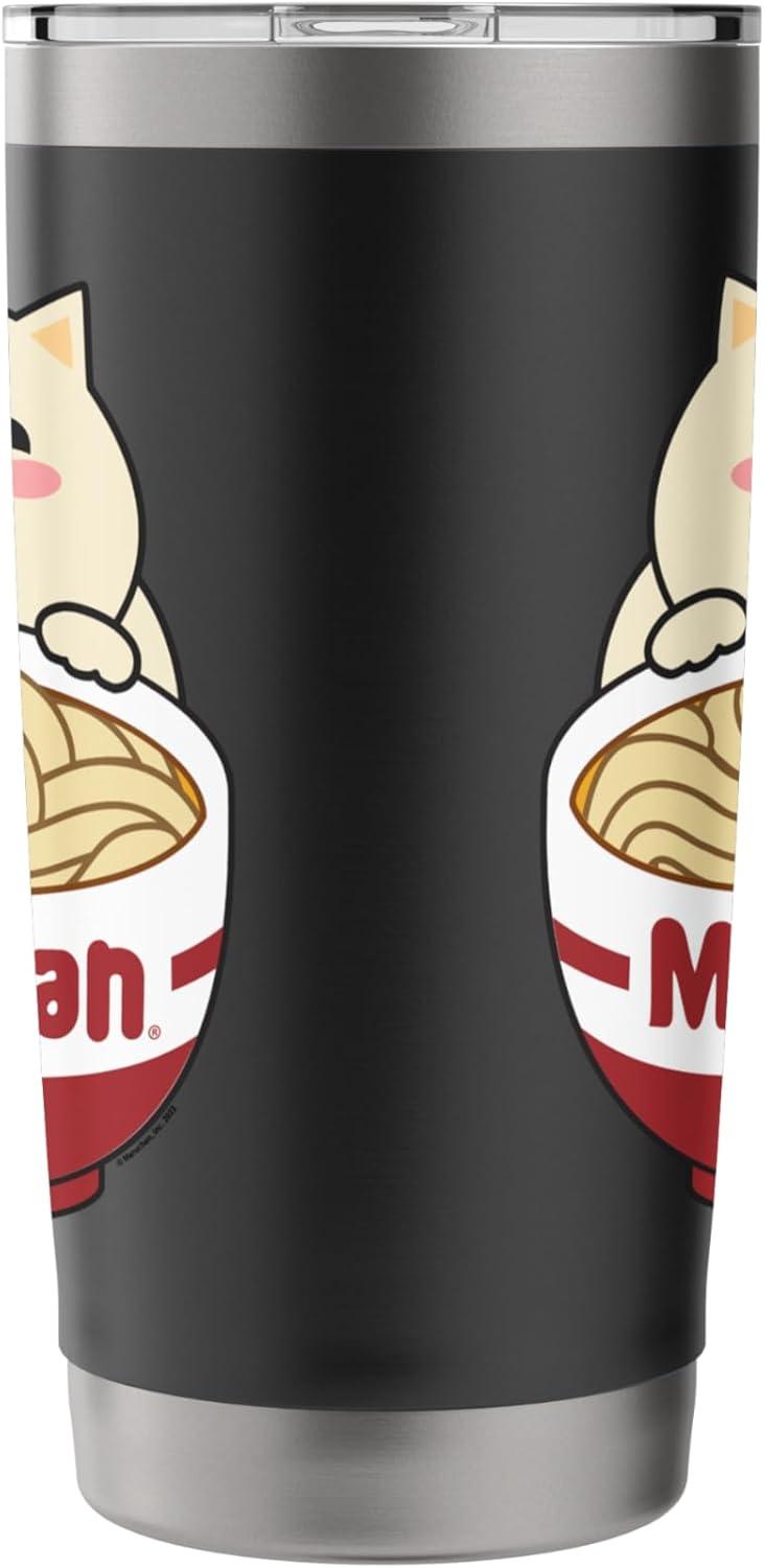 image:imageMaruchan Instant Lunch Cute Cat Ramen Bowl Logo Stainless Steel Insulated TumblerBlack
