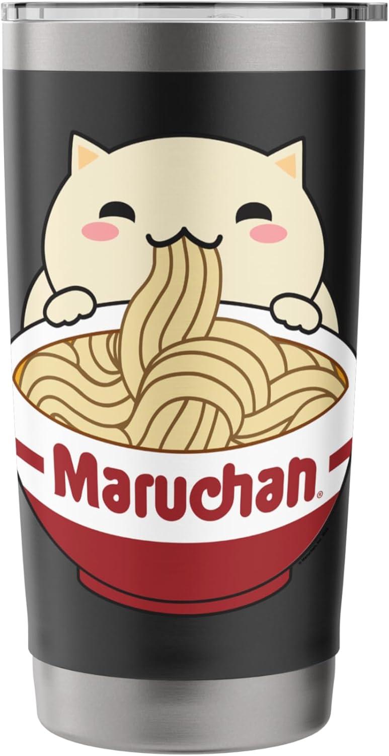 image:imageMaruchan Instant Lunch Cute Cat Ramen Bowl Logo Stainless Steel Insulated TumblerBlack