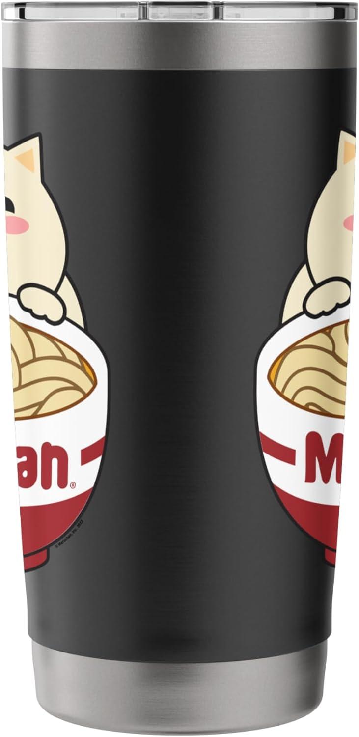image:imageMaruchan Instant Lunch Cute Cat Ramen Bowl Logo Stainless Steel Insulated TumblerBlack
