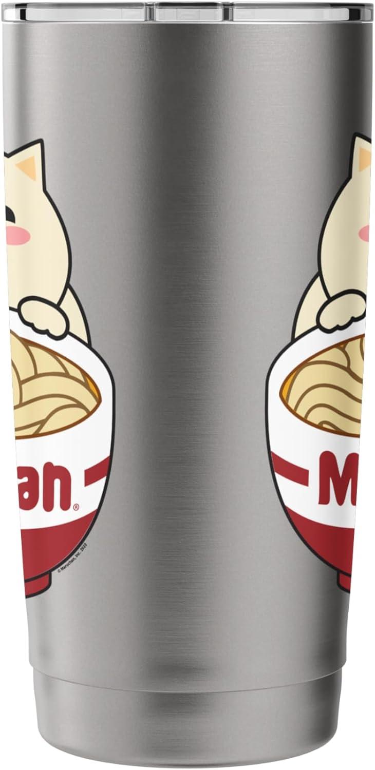 image:imageMaruchan Instant Lunch Cute Cat Ramen Bowl Logo Stainless Steel Insulated TumblerBrushed Steel