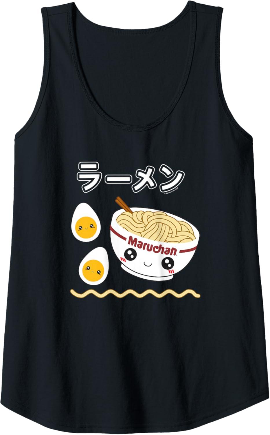 image:imageMaruchan Instant Lunch Cute Ramen Japanese Style Logo Tank TopBlack