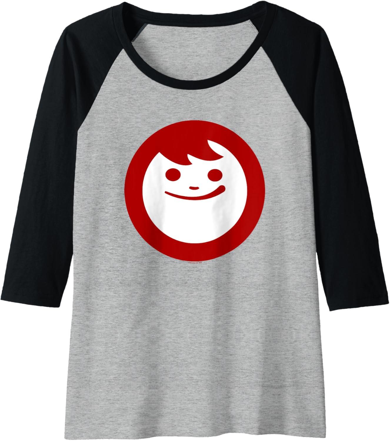 image:imageMaruchan Instant Lunch Happy Face Classic Logo Raglan Baseball TeeBlackAthletic Heather