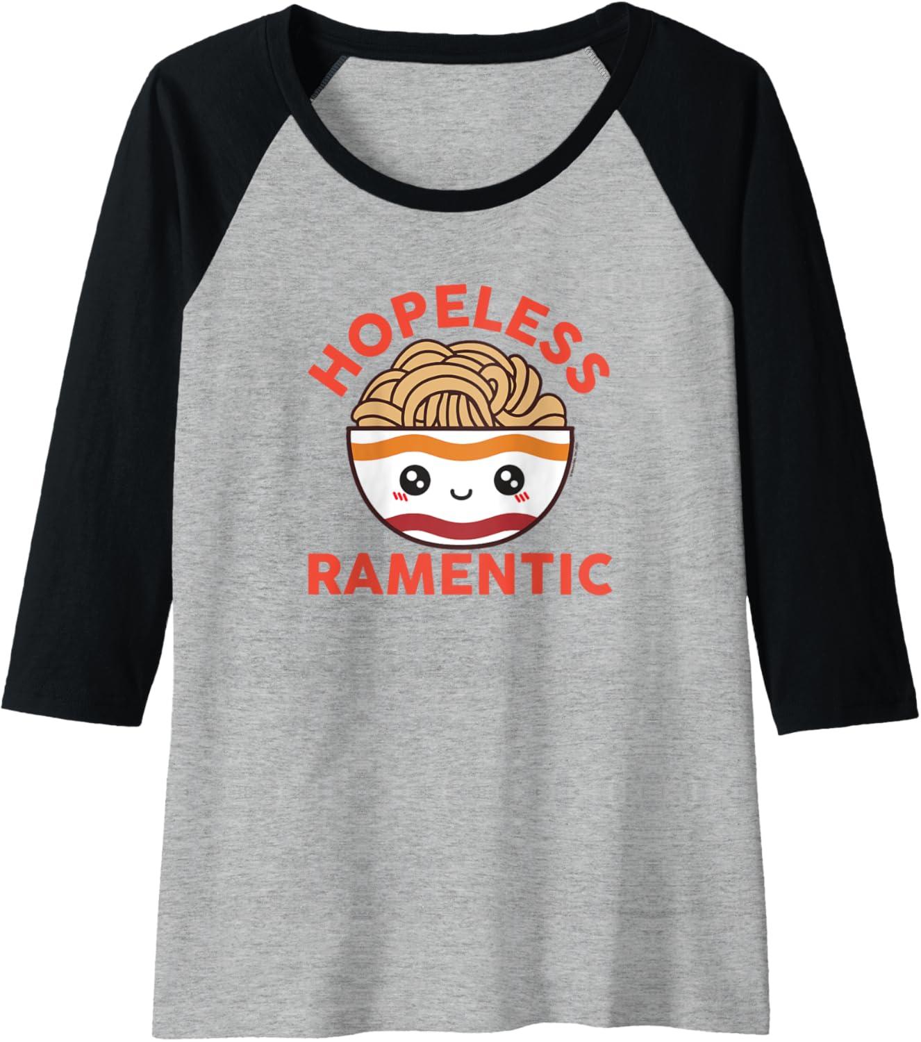 image:imageMaruchan Instant Lunch Hopeless Ramentic Cute Bowl Raglan Baseball TeeBlackAthletic Heather
