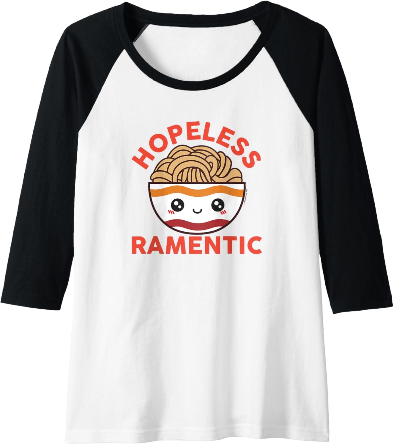 image:imageMaruchan Instant Lunch Hopeless Ramentic Cute Bowl Raglan Baseball TeeBlackWhite