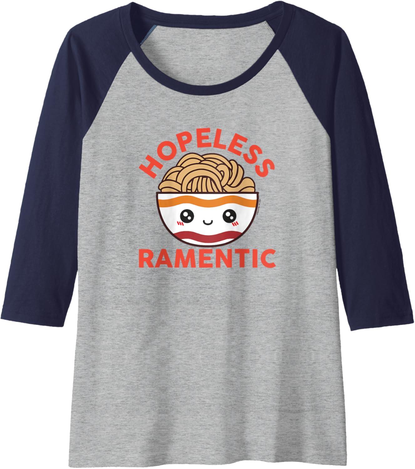 image:imageMaruchan Instant Lunch Hopeless Ramentic Cute Bowl Raglan Baseball TeeNavy BlueAthletic Heather