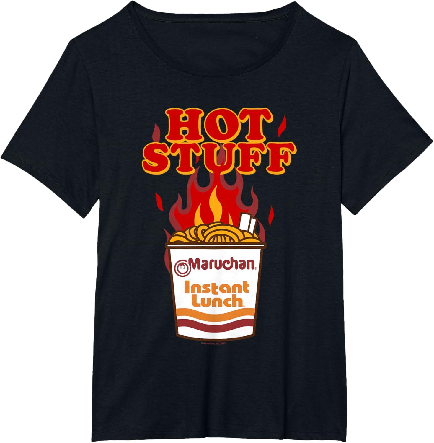 image:imageMaruchan Instant Lunch Hot Stuff Flaming Noodles Retro Shot TShirtBlack