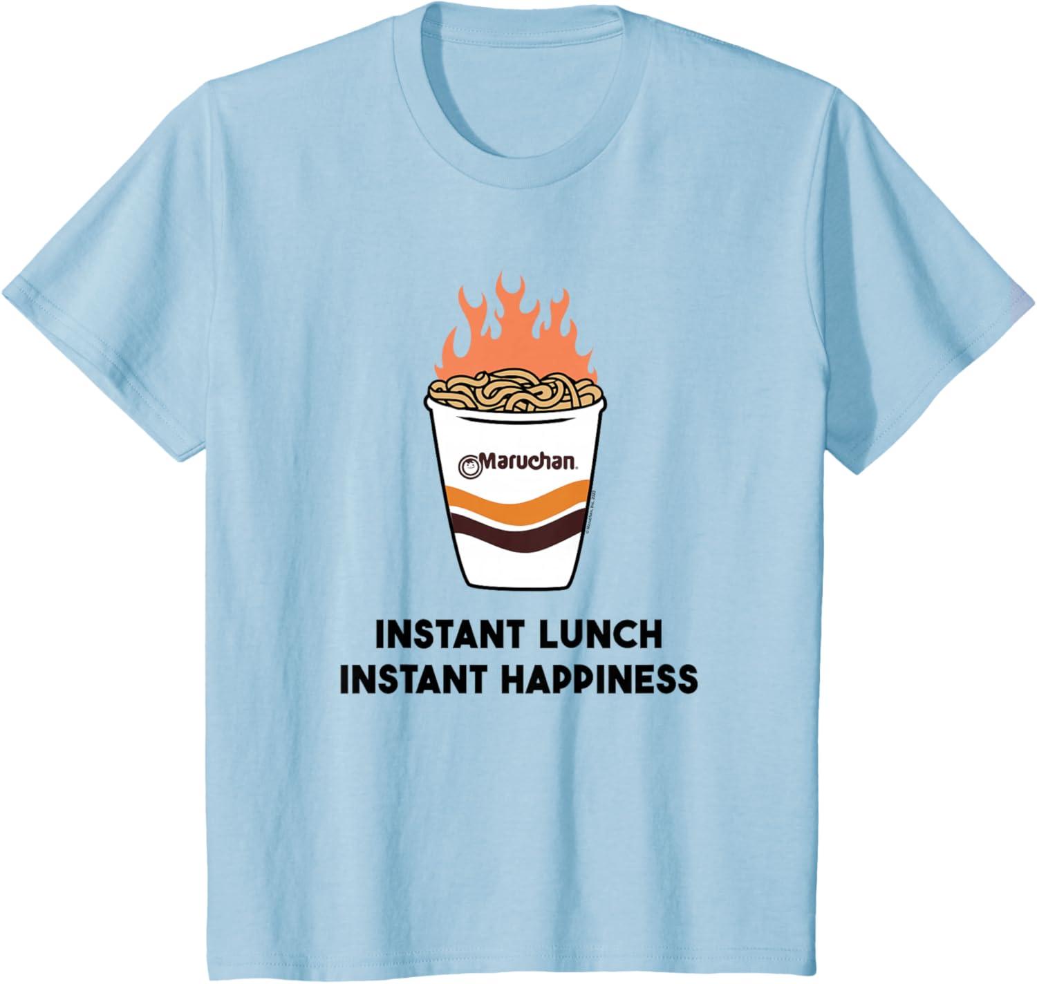 image:imageMaruchan Instant Lunch Instant Happiness Fiery Noodles TShirtBaby Blue