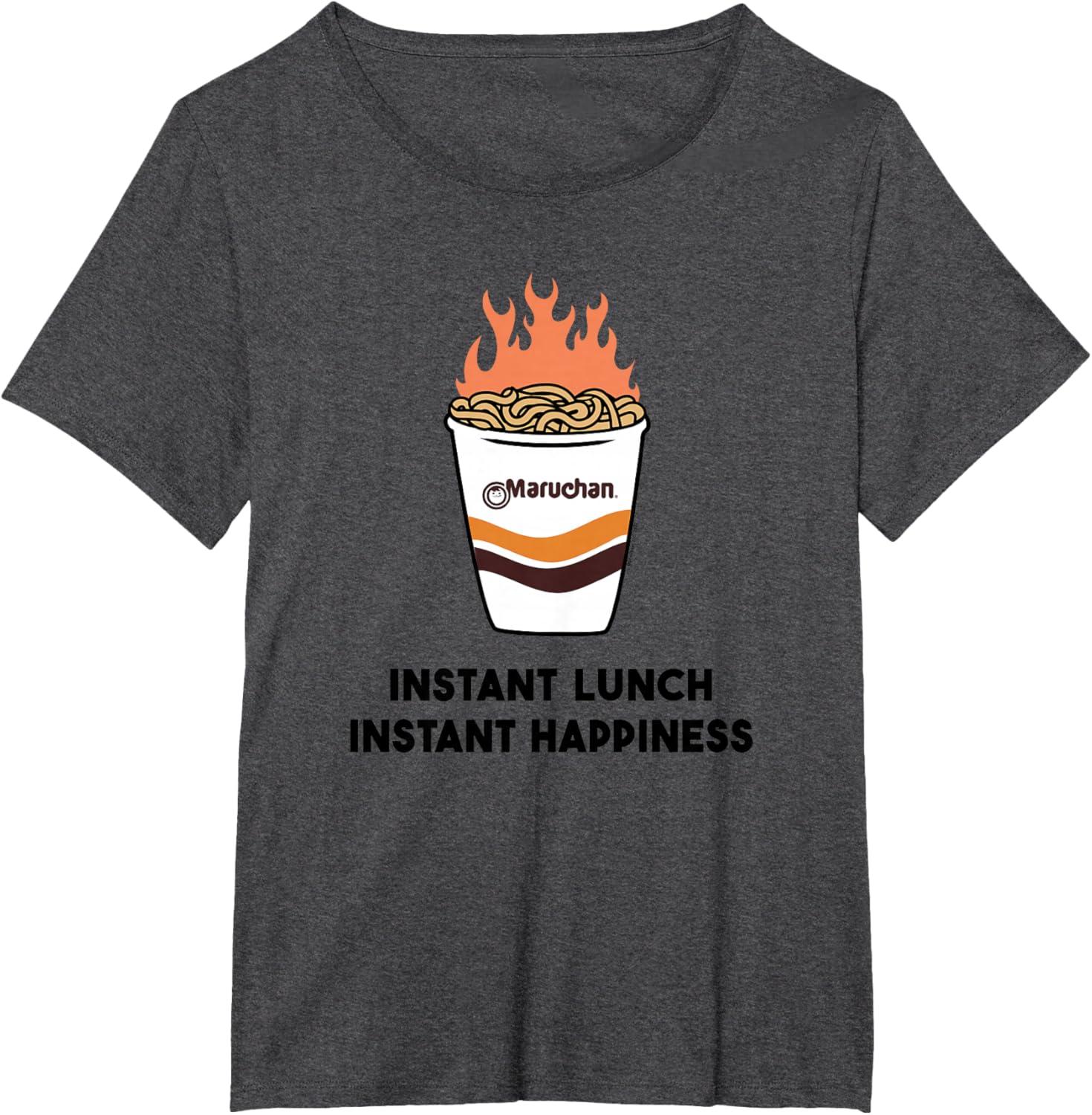 image:imageMaruchan Instant Lunch Instant Happiness Fiery Noodles TShirtDark Heather Grey