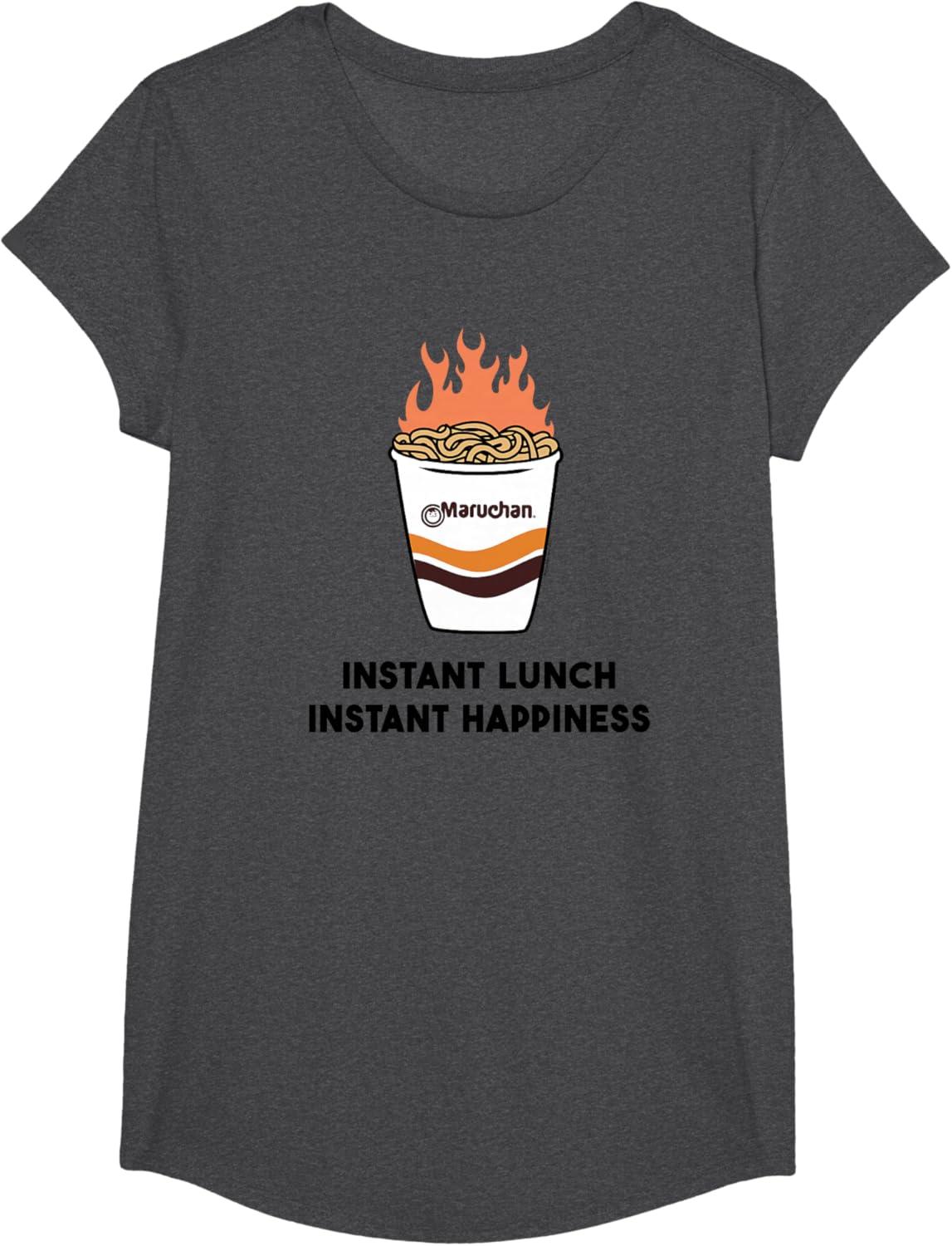 image:imageMaruchan Instant Lunch Instant Happiness Fiery Noodles TShirtDark Heather Grey