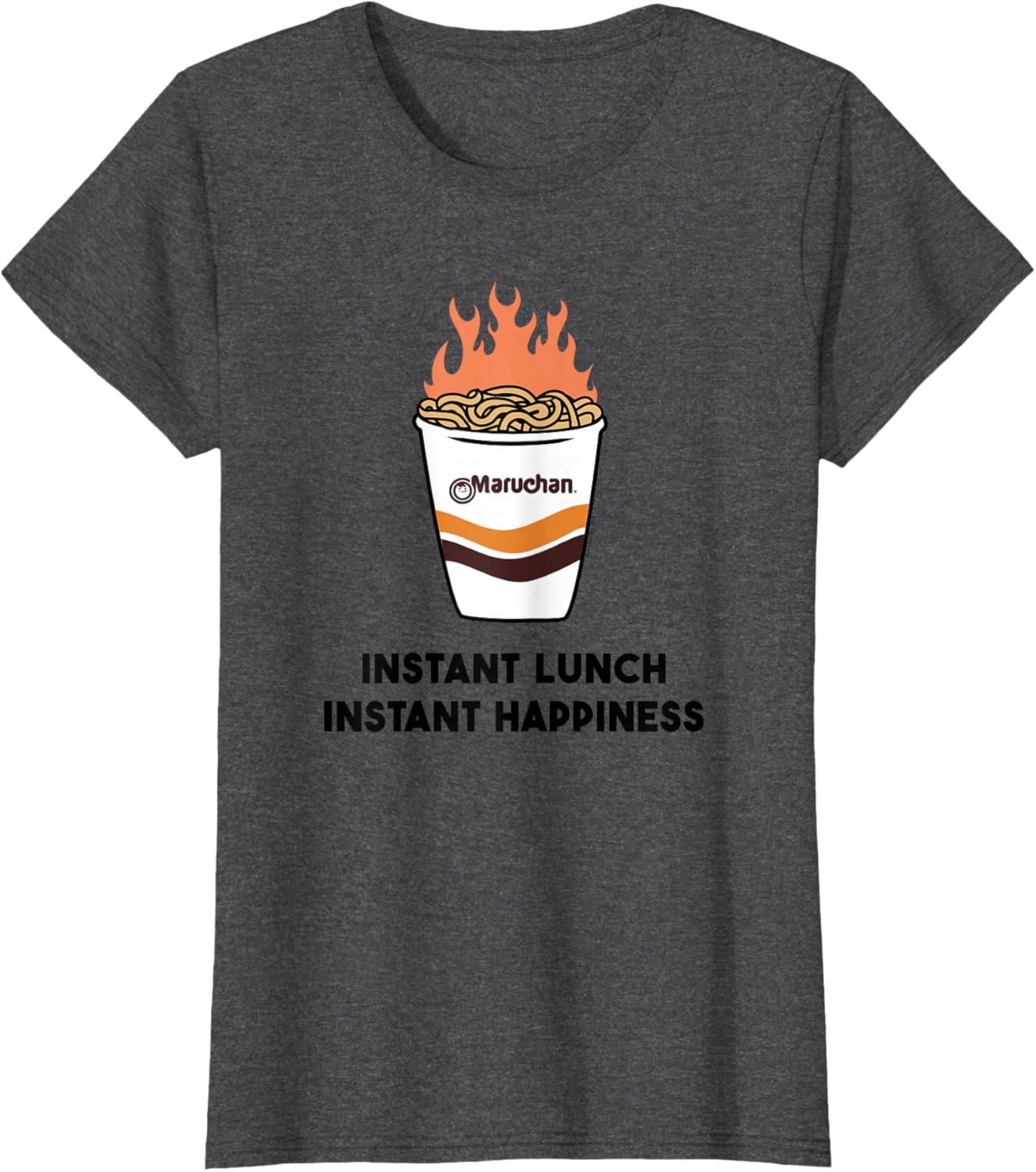 image:imageMaruchan Instant Lunch Instant Happiness Fiery Noodles TShirtDark Heather Grey