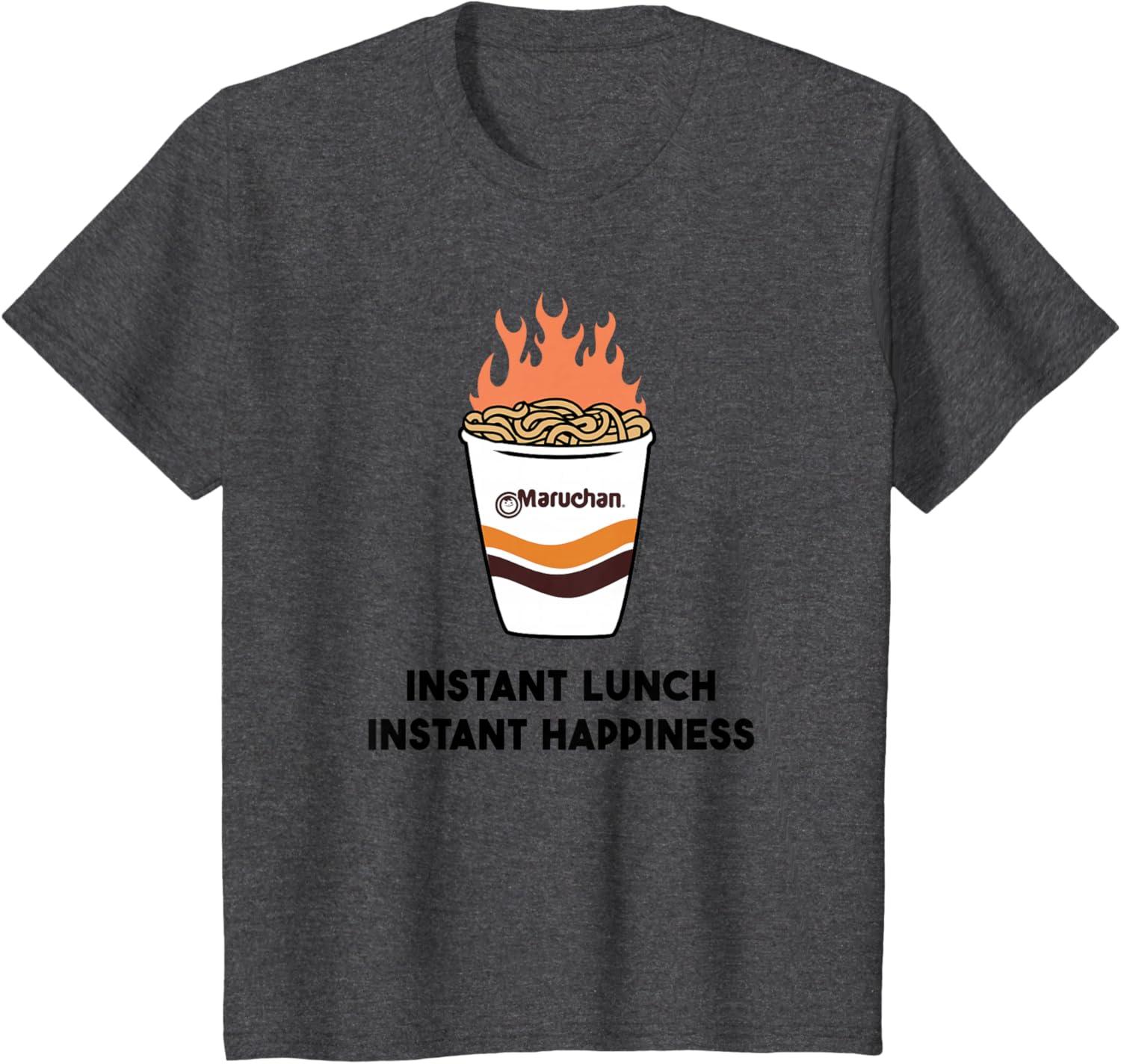 image:imageMaruchan Instant Lunch Instant Happiness Fiery Noodles TShirtDark Heather Grey