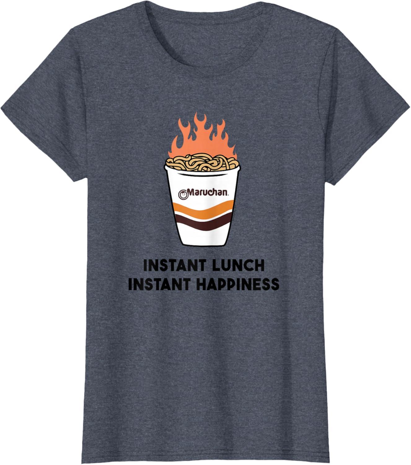 image:imageMaruchan Instant Lunch Instant Happiness Fiery Noodles TShirtHeather Blue