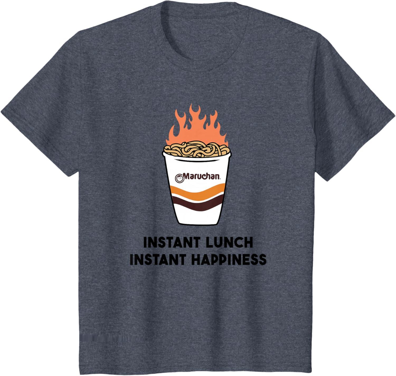 image:imageMaruchan Instant Lunch Instant Happiness Fiery Noodles TShirtHeather Blue