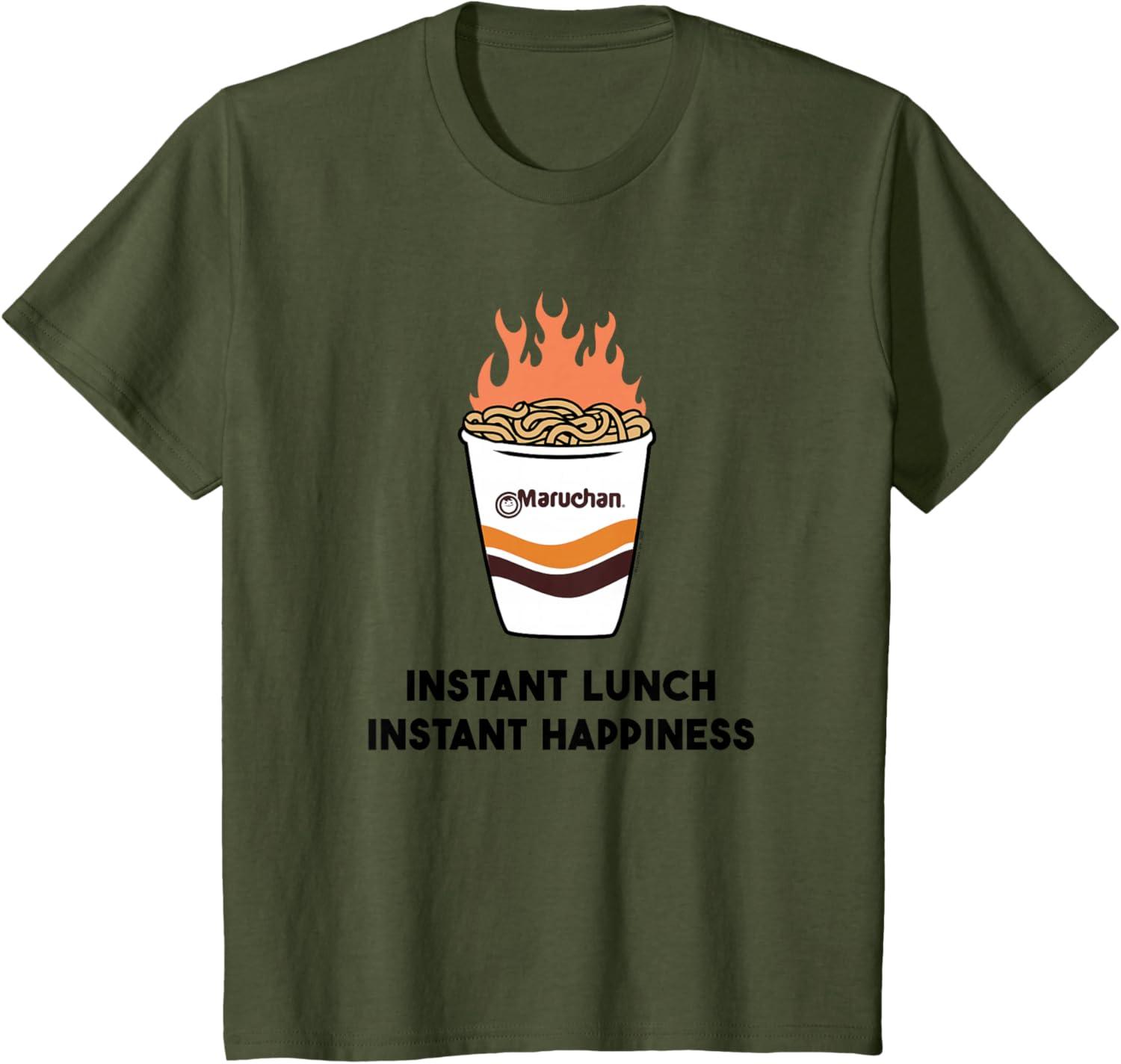 image:imageMaruchan Instant Lunch Instant Happiness Fiery Noodles TShirtOlive Green