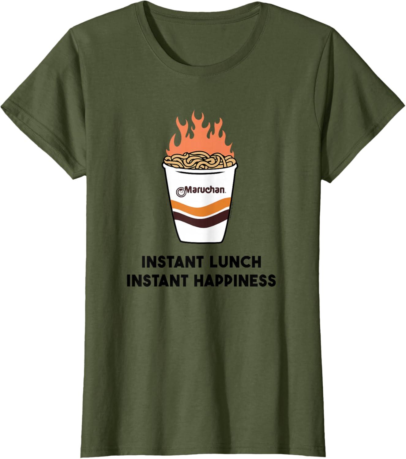 image:imageMaruchan Instant Lunch Instant Happiness Fiery Noodles TShirtOlive Green