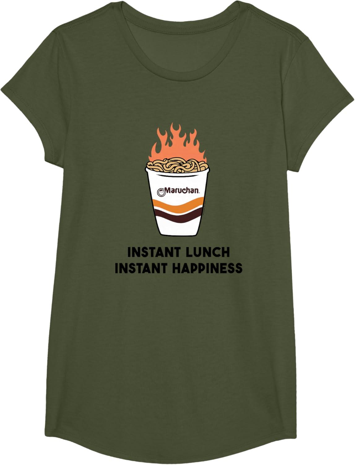 image:imageMaruchan Instant Lunch Instant Happiness Fiery Noodles TShirtOlive Green