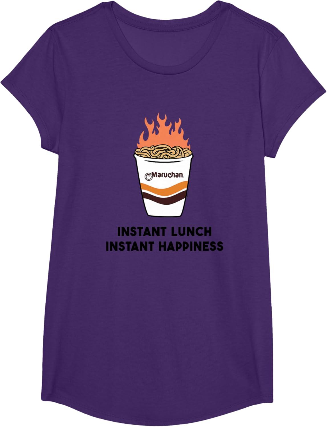 image:imageMaruchan Instant Lunch Instant Happiness Fiery Noodles TShirtPurple