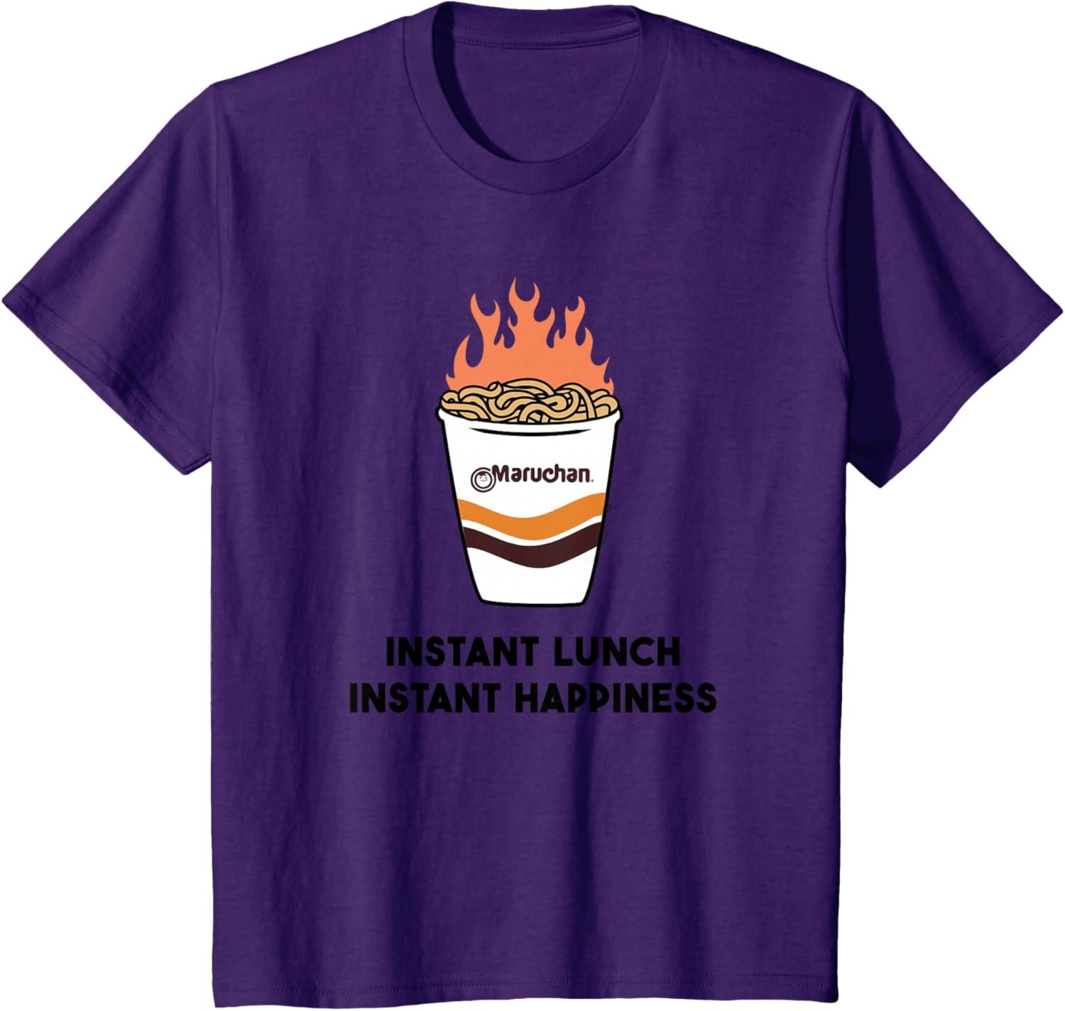 image:imageMaruchan Instant Lunch Instant Happiness Fiery Noodles TShirtPurple