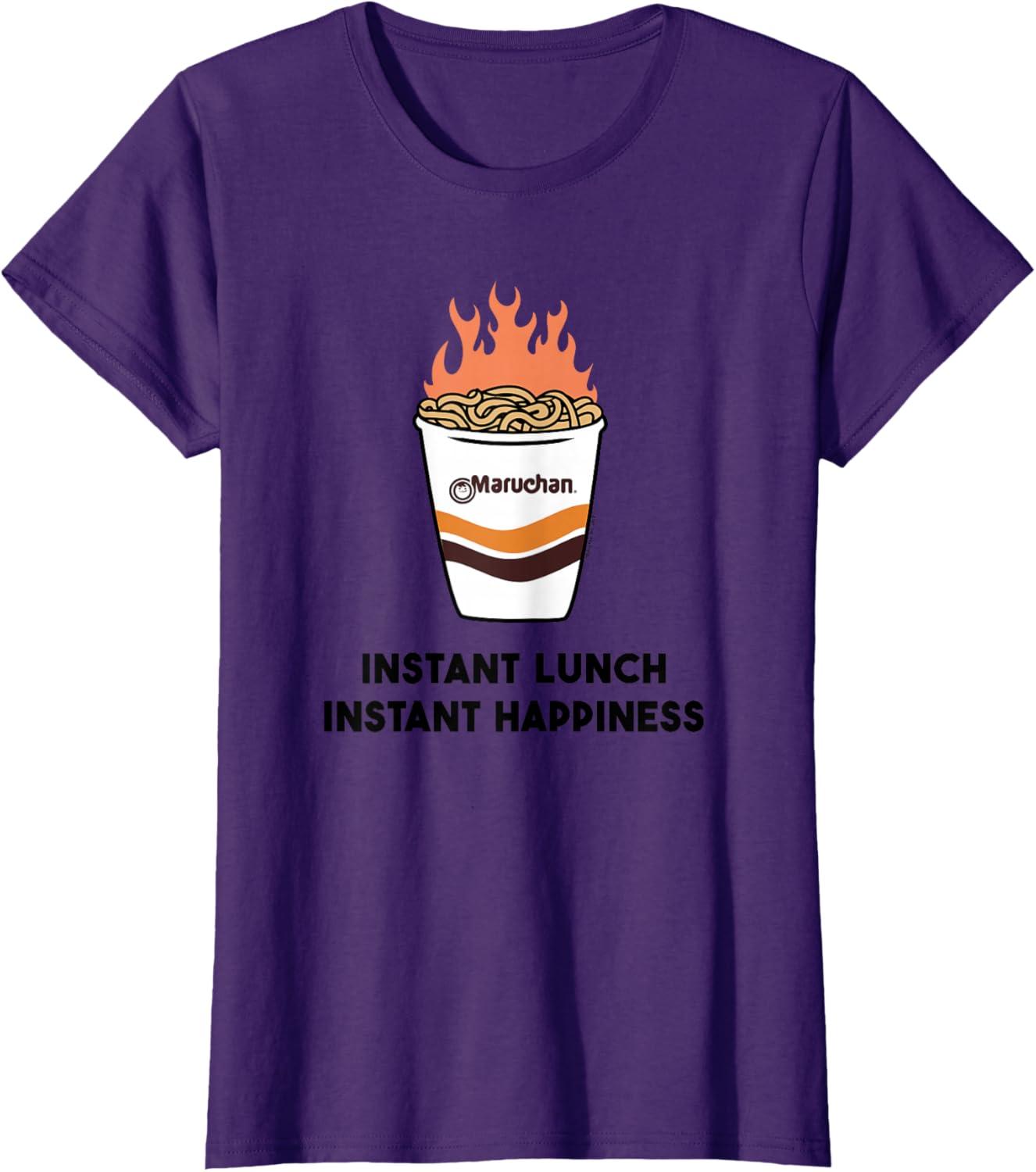 image:imageMaruchan Instant Lunch Instant Happiness Fiery Noodles TShirtPurple