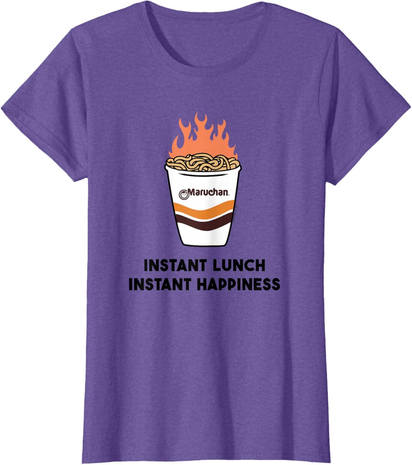image:imageMaruchan Instant Lunch Instant Happiness Fiery Noodles TShirtPurple Heather