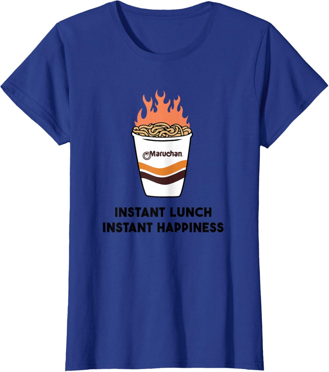 image:imageMaruchan Instant Lunch Instant Happiness Fiery Noodles TShirtRoyal Blue