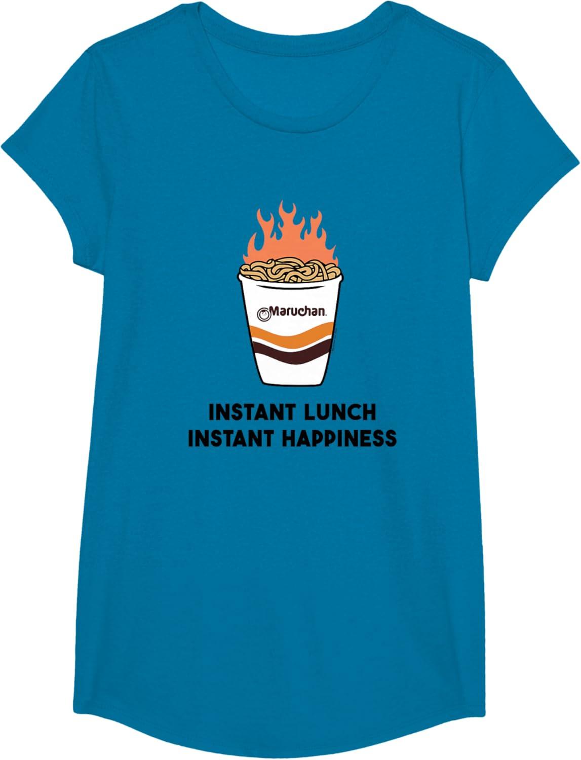 image:imageMaruchan Instant Lunch Instant Happiness Fiery Noodles TShirtSapphire Blue