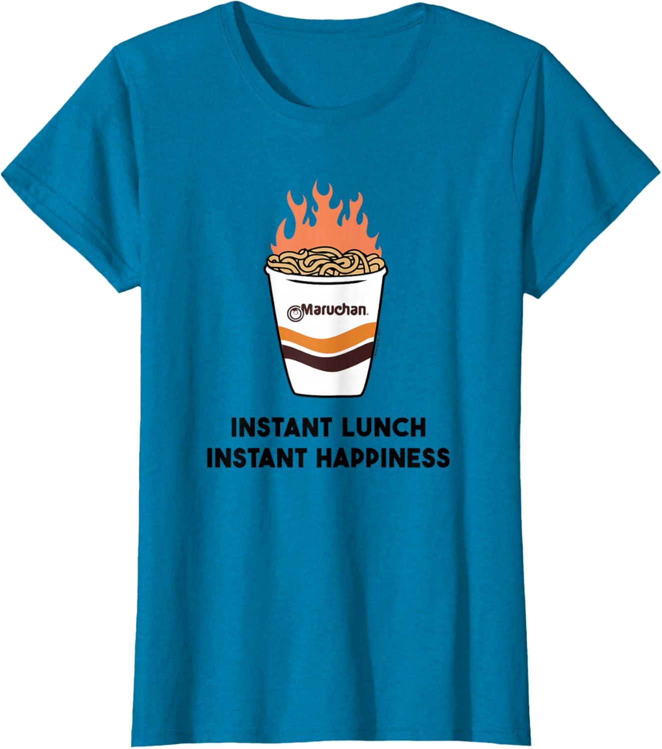 image:imageMaruchan Instant Lunch Instant Happiness Fiery Noodles TShirtSapphire Blue