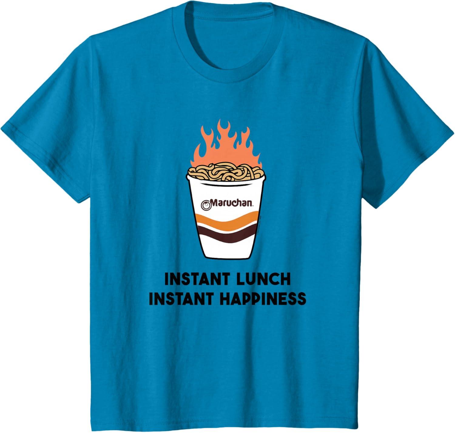 image:imageMaruchan Instant Lunch Instant Happiness Fiery Noodles TShirtSapphire Blue