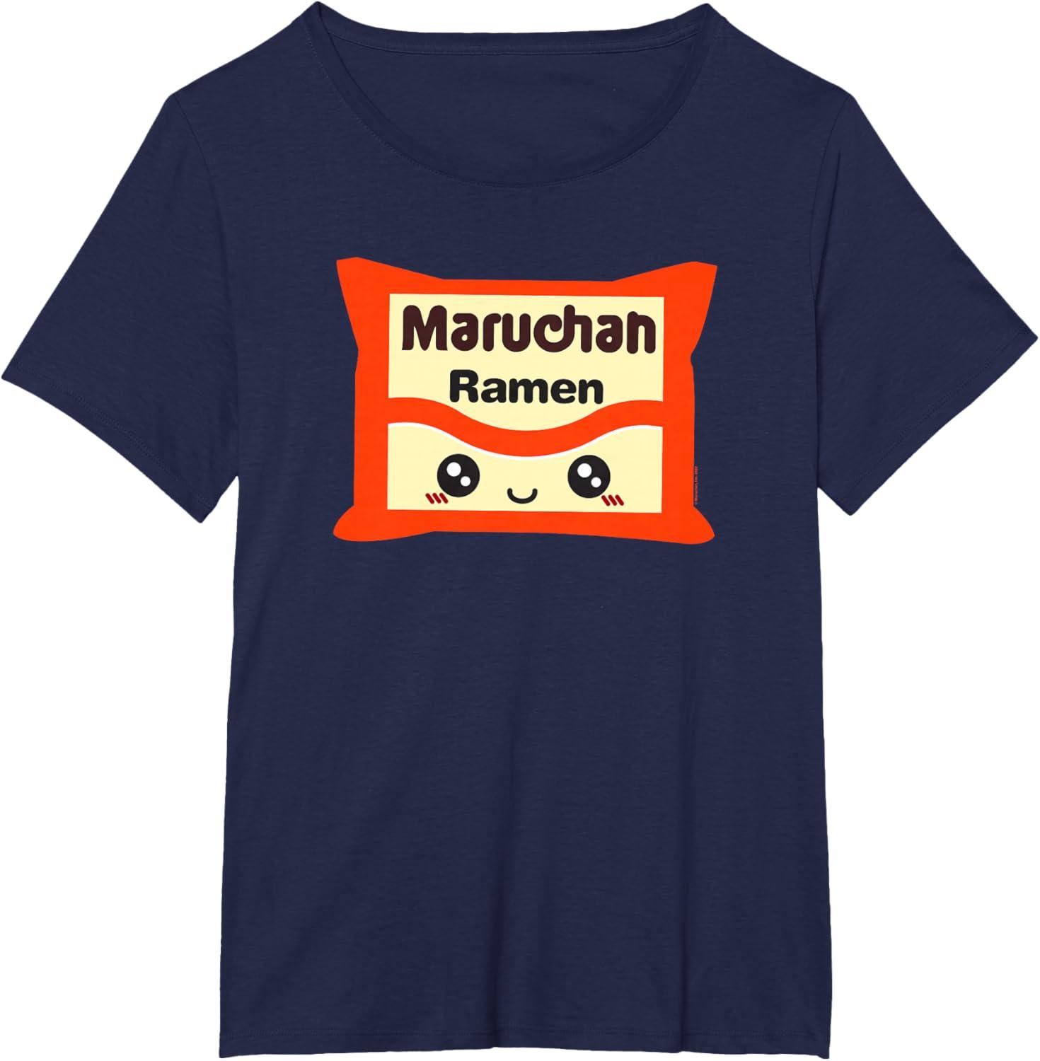 image:imageMaruchan Instant Lunch Kawaii Cute Package Logo TShirtNavy Blue