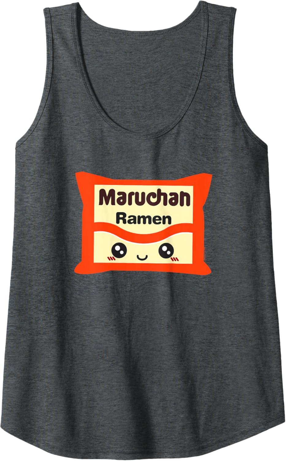 image:imageMaruchan Instant Lunch Kawaii Cute Package Logo Tank TopDark Heather Grey