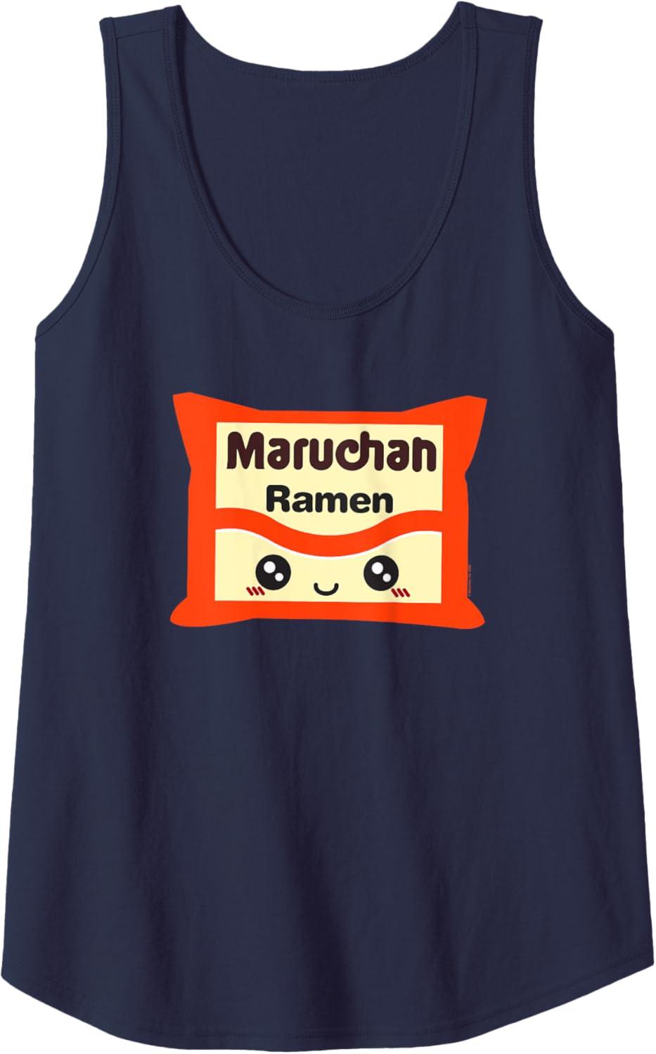 image:imageMaruchan Instant Lunch Kawaii Cute Package Logo Tank TopNavy Blue