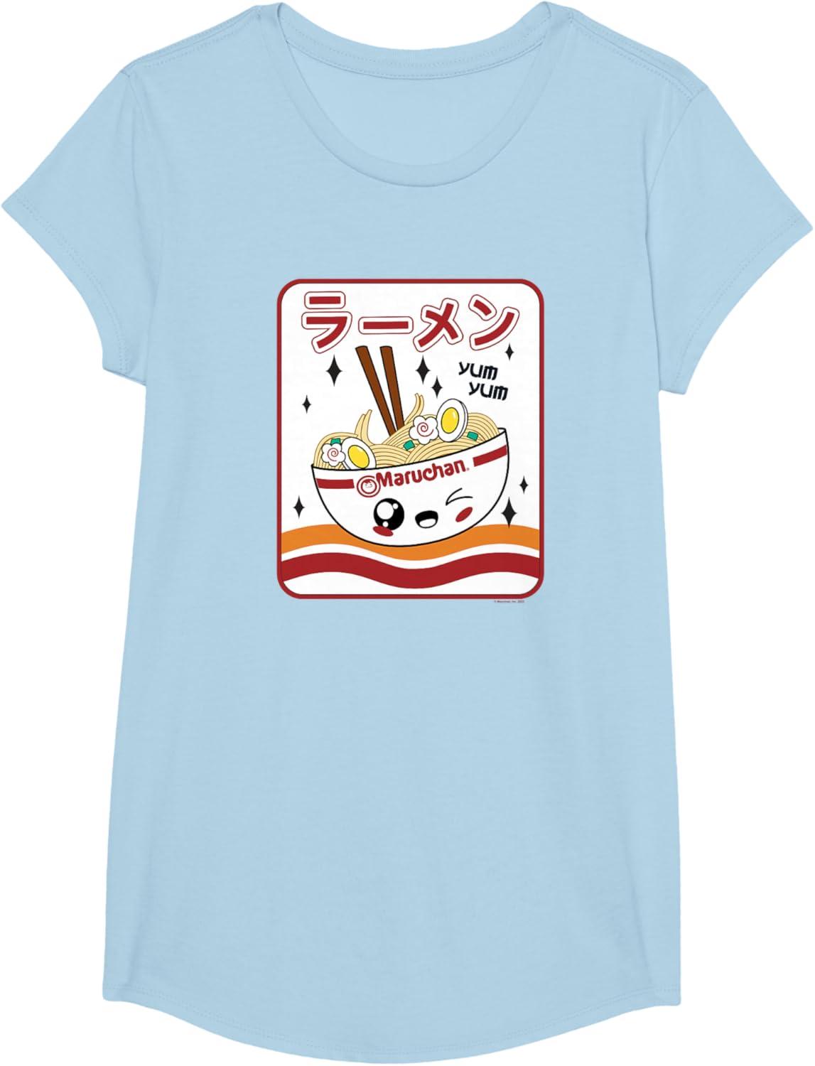 image:imageMaruchan Instant Lunch Kawaii Katakana Ramen Bowl Portrait TShirtBaby Blue