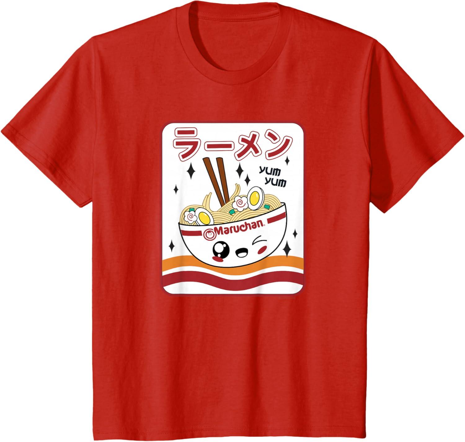 image:imageMaruchan Instant Lunch Kawaii Katakana Ramen Bowl Portrait TShirtRed