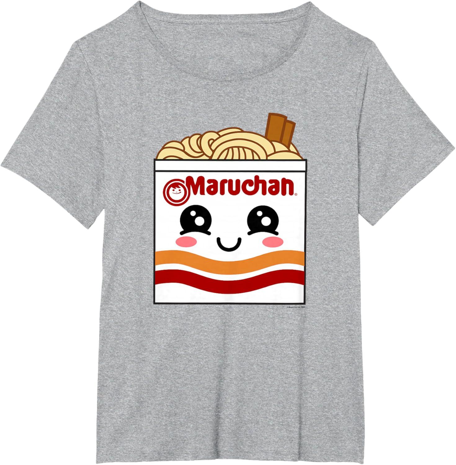 image:imageMaruchan Instant Lunch Kawaii Ramen Cup Logo TShirtHeather Grey
