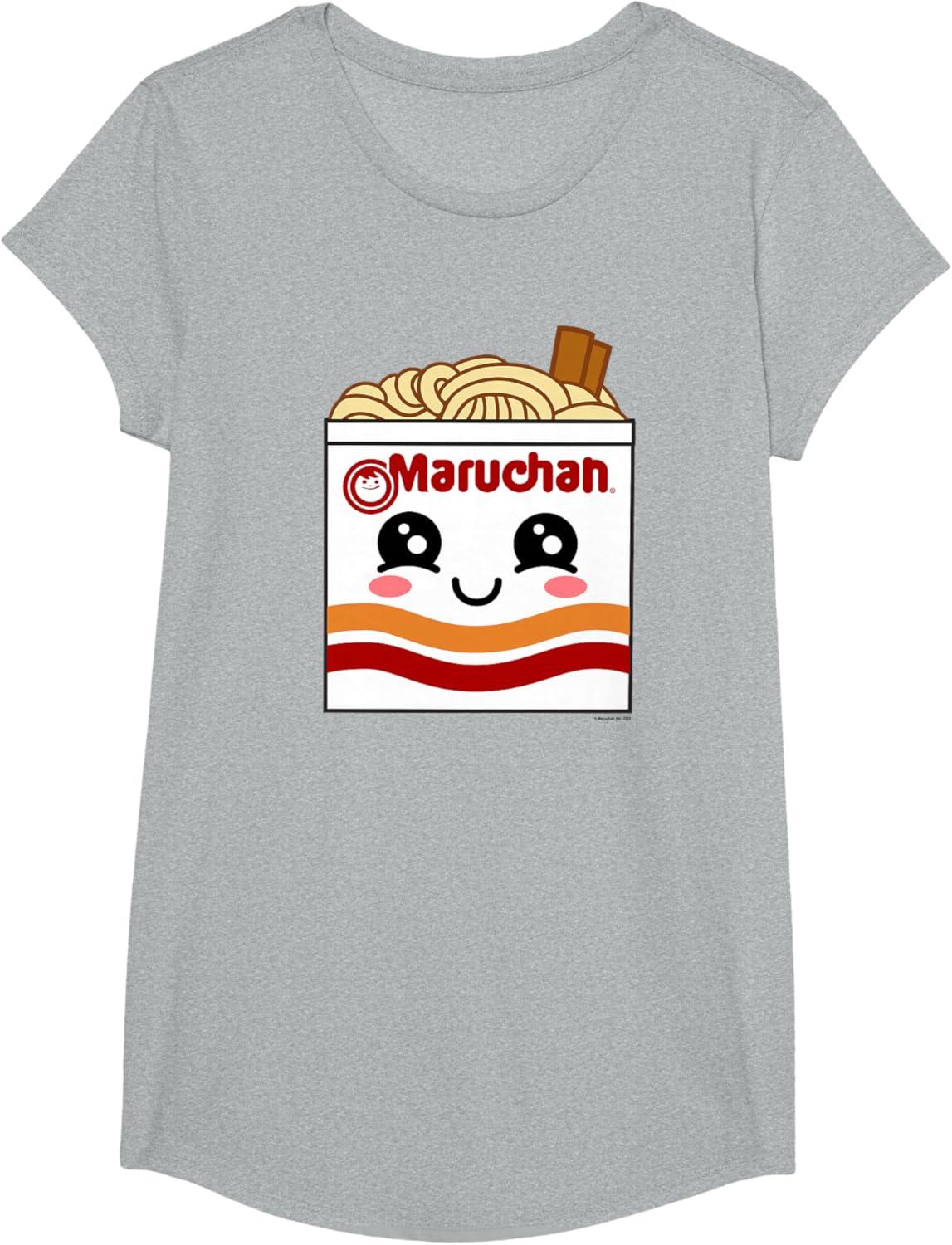 image:imageMaruchan Instant Lunch Kawaii Ramen Cup Logo TShirtHeather Grey