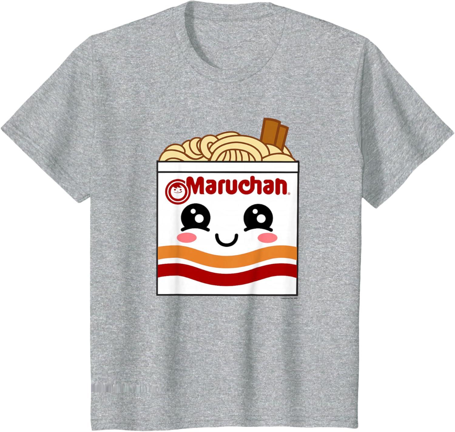 image:imageMaruchan Instant Lunch Kawaii Ramen Cup Logo TShirtHeather Grey