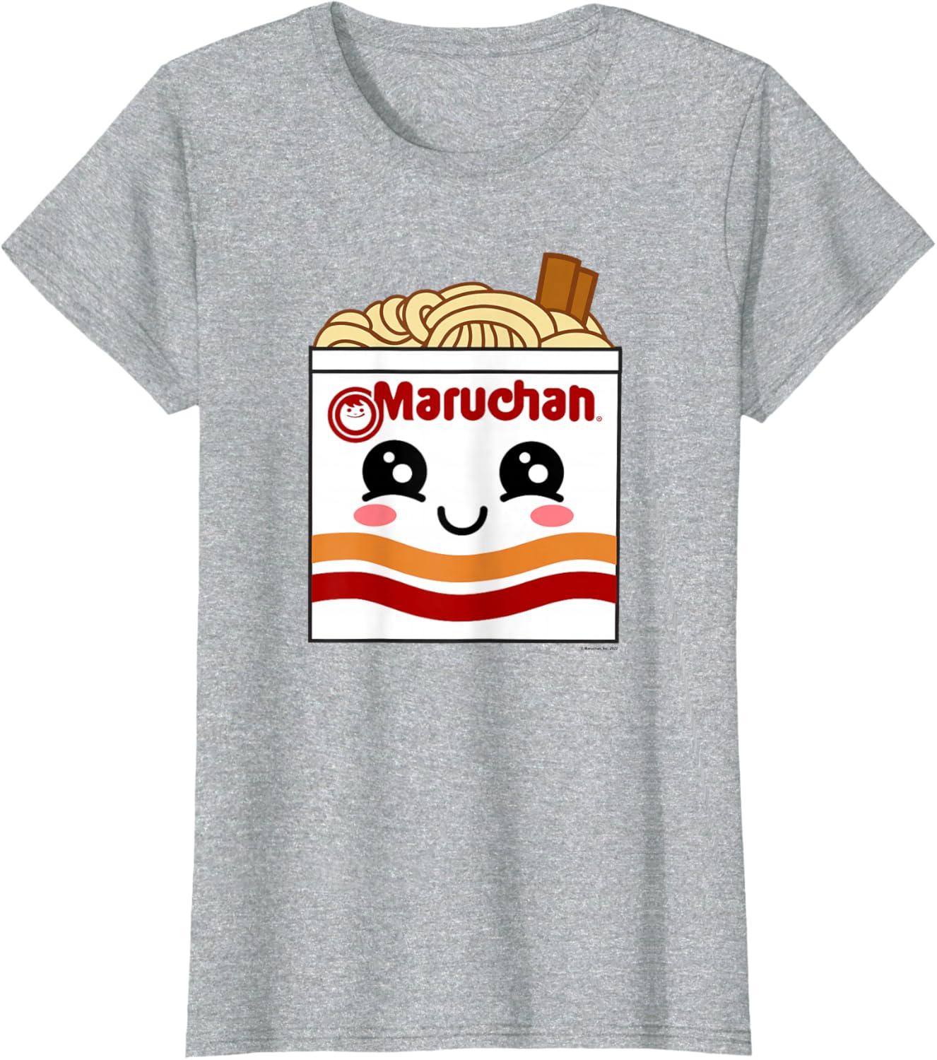 image:imageMaruchan Instant Lunch Kawaii Ramen Cup Logo TShirtHeather Grey