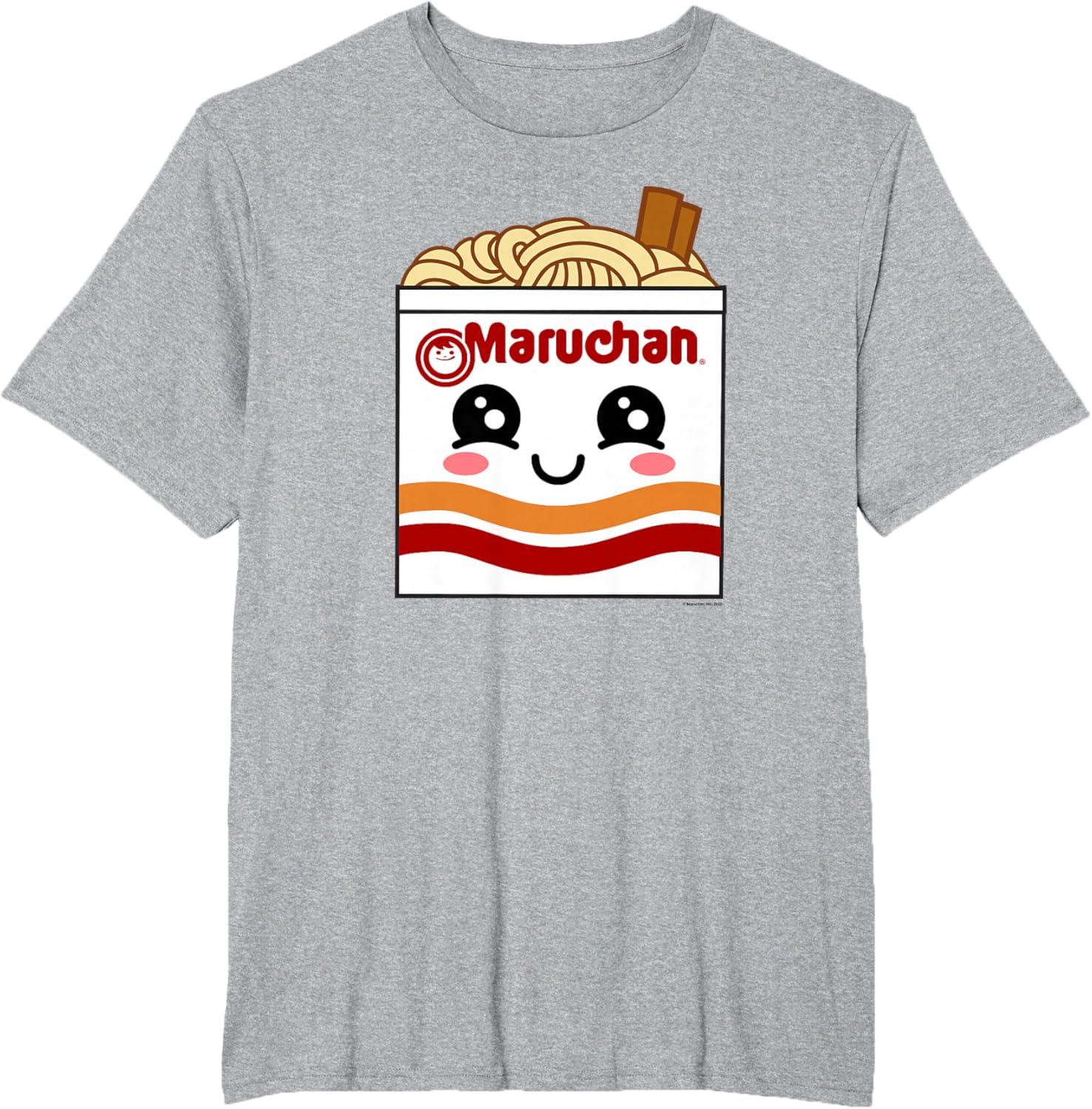 image:imageMaruchan Instant Lunch Kawaii Ramen Cup Logo TShirtHeather Grey